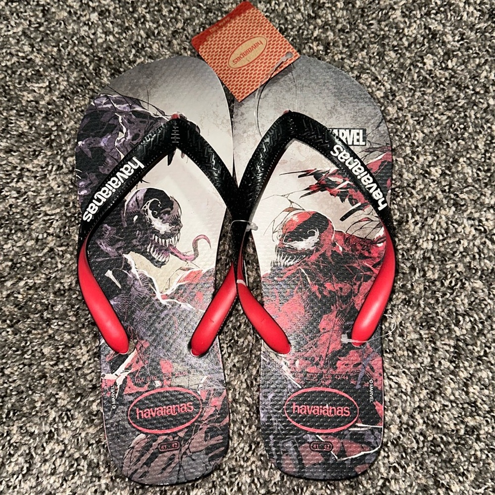 Brand. New Havaianas flip flops, size 9. Marvel limited edition.
